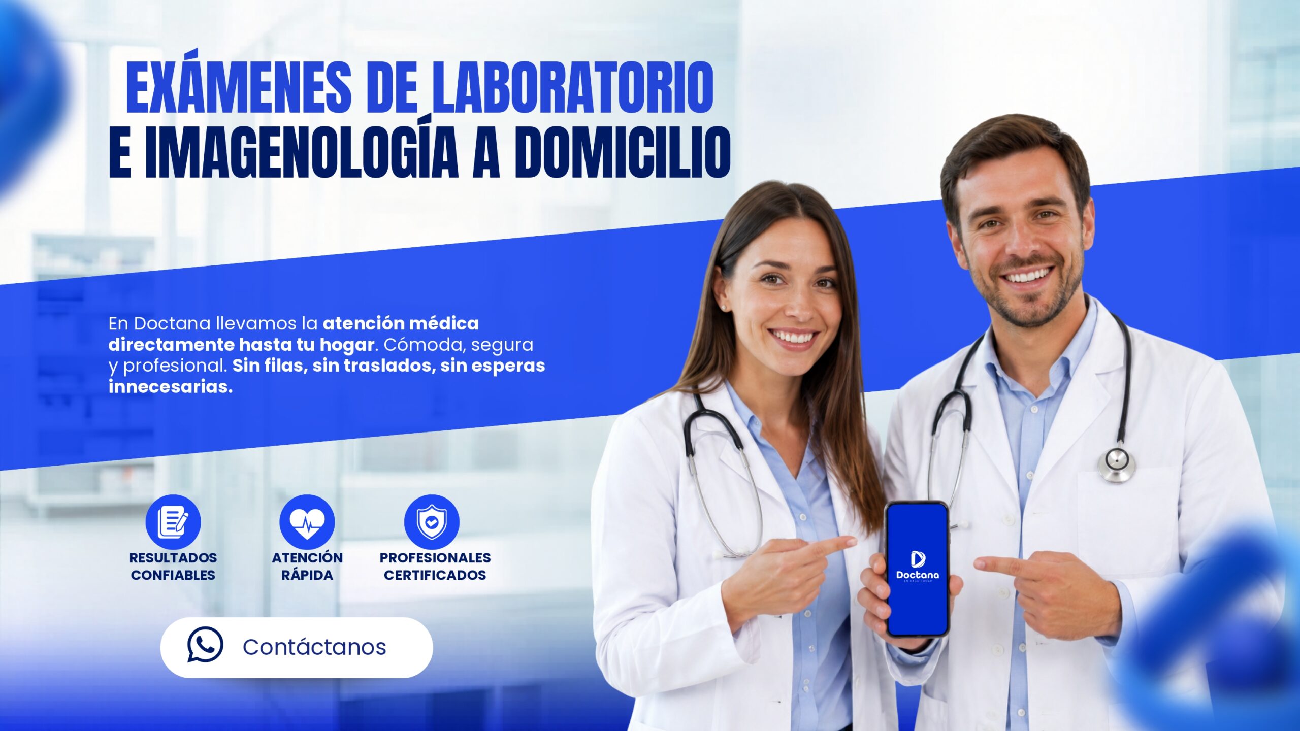 Exámenes de laboratorio e imagenología a domicilio